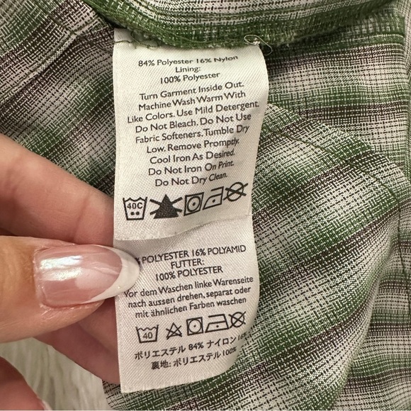 Eddie Bauer Expedition Guide Green Plaid Sun Protection Vented Outdoor Shirt LT - Picture 10 of 13